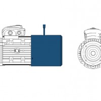 AT2463A-4B14          Мотор-спирачка 0.13 kW 1379 rpm Pam63 B14 230/400V, спирачка 24V