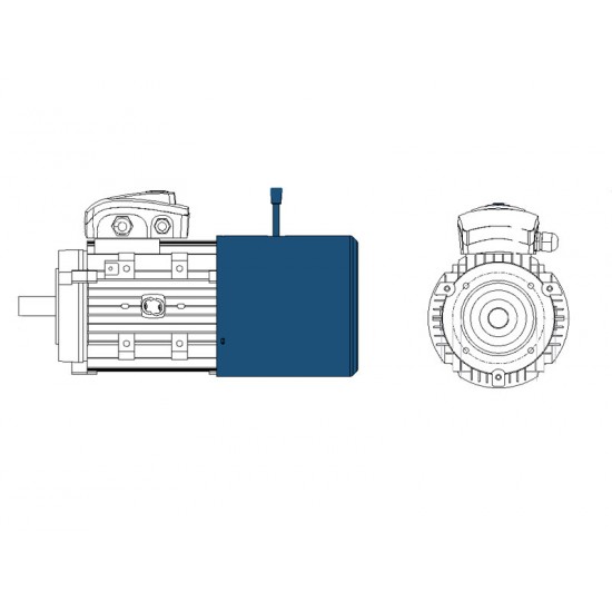 AT2463A-4B14          Мотор-спирачка 0.13 kW 1379 rpm Pam63 B14 230/400V, спирачка 24V
