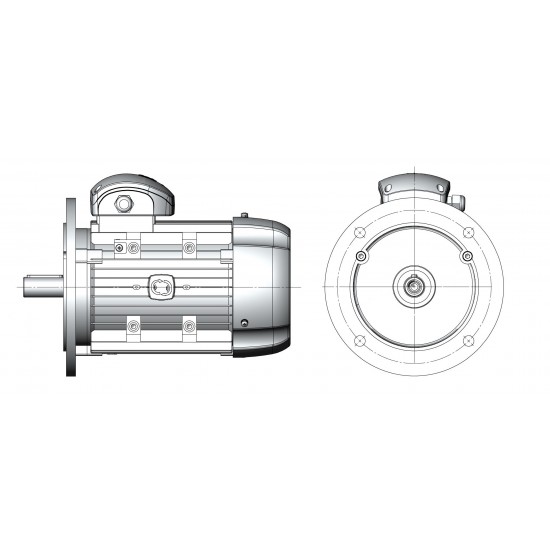 ATEX-Мотор 3 kW 1407 rpm Pam100 B5 230/400, z.2+22II3GD (100LB-4B5 ESPMEXII3GD63100)